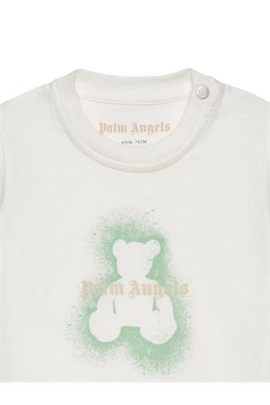 white cotton t-shirt PALM ANGELS KIDS | PBXB001S26JER001002